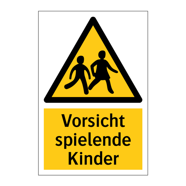 Vorsicht spielende Kinder