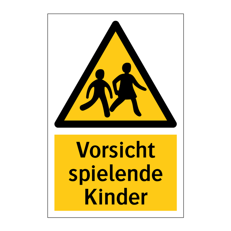 Vorsicht spielende Kinder