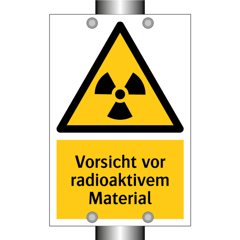 Vorsicht vor radioaktivem Material