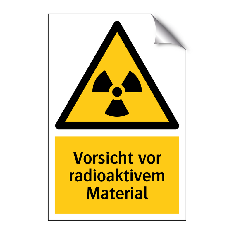Vorsicht vor radioaktivem Material