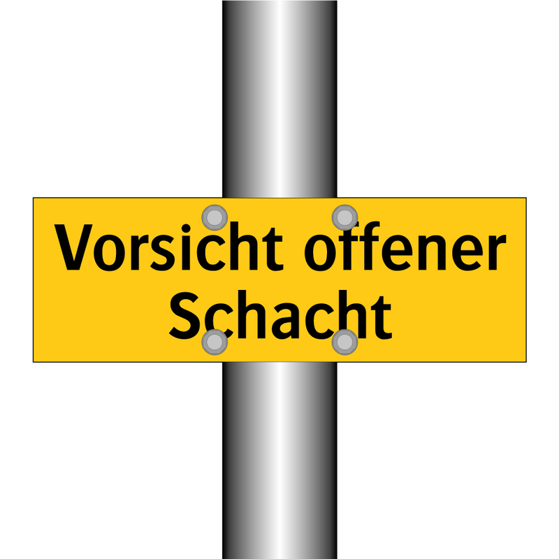 Vorsicht offener Schacht