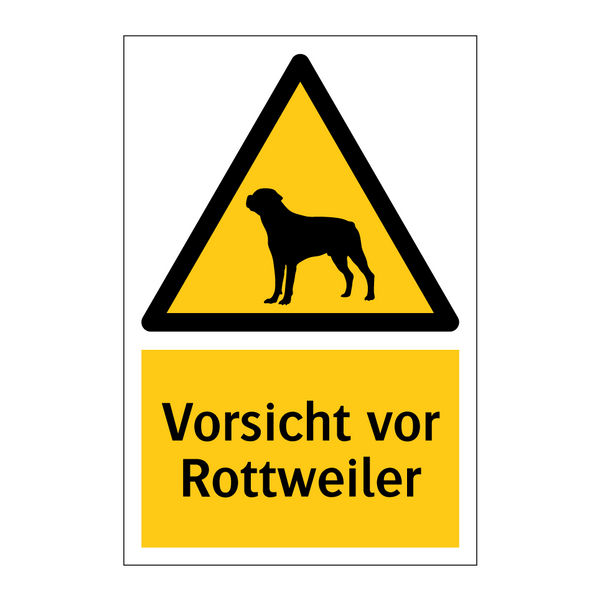 Vorsicht vor Rottweiler