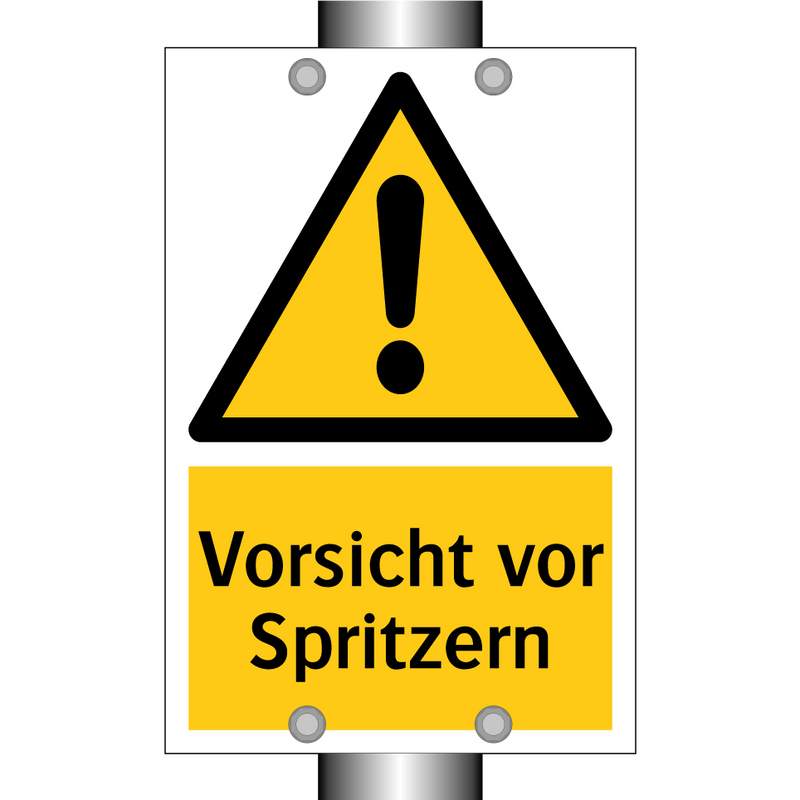 Vorsicht vor Spritzern