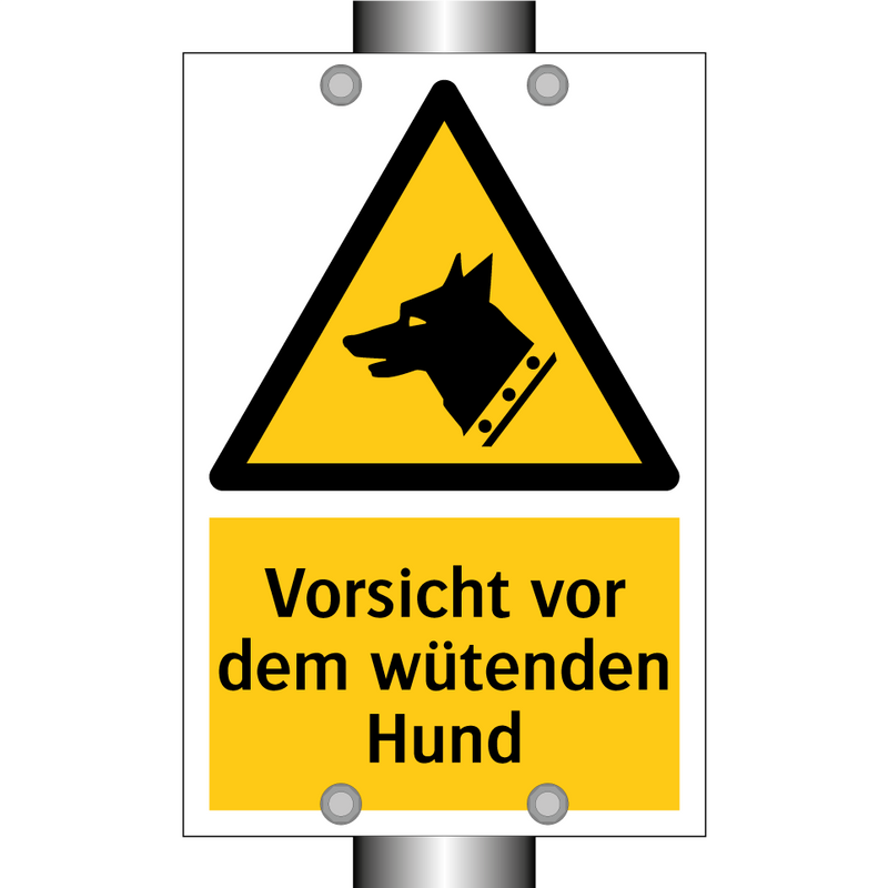 Vorsicht vor dem wütenden Hund