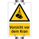 Vorsicht vor dem Kran