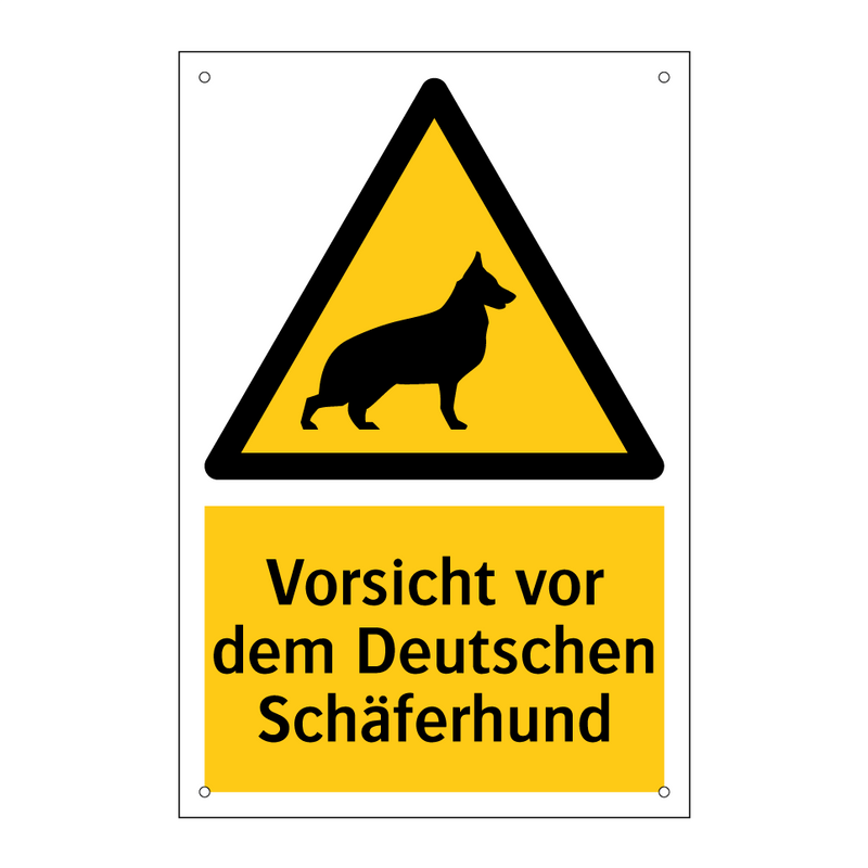 Vorsicht vor dem Deutschen Schäferhund