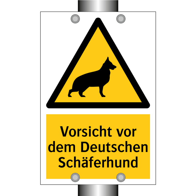 Vorsicht vor dem Deutschen Schäferhund