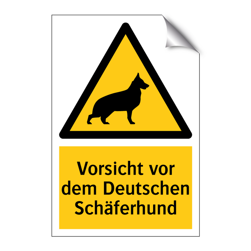 Vorsicht vor dem Deutschen Schäferhund