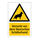 Vorsicht vor dem Deutschen Schäferhund