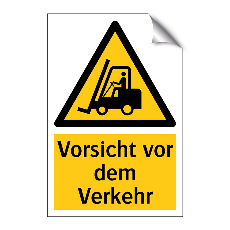 Vorsicht vor dem Verkehr