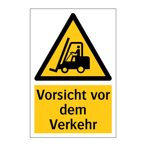 Vorsicht vor dem Verkehr