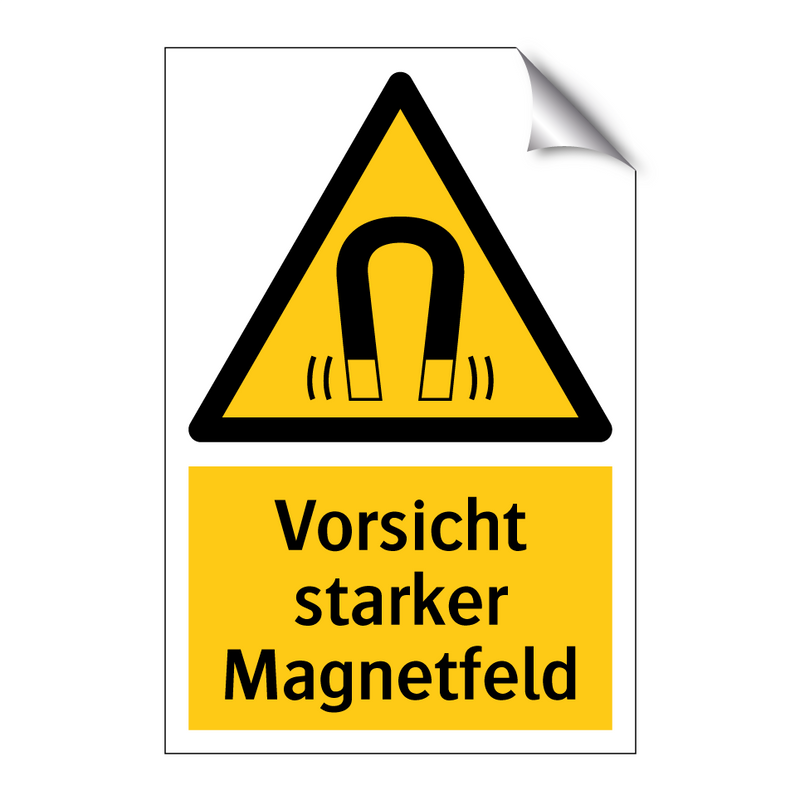 Vorsicht starker Magnetfeld