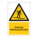 Achtung! Höhenunterschied