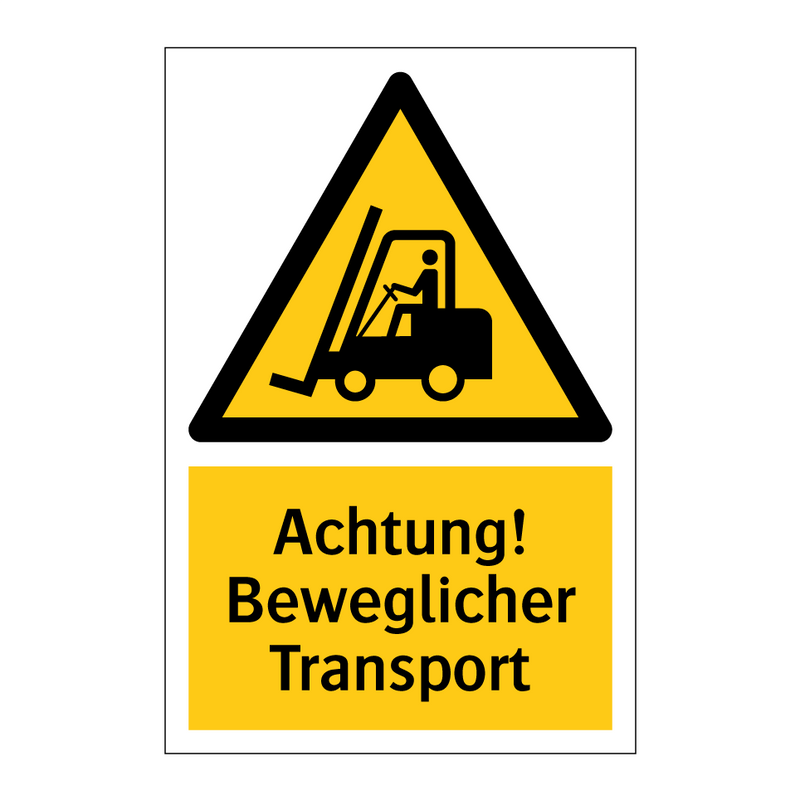 Achtung! Beweglicher Transport