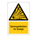 Sprengarbeiten im Gange