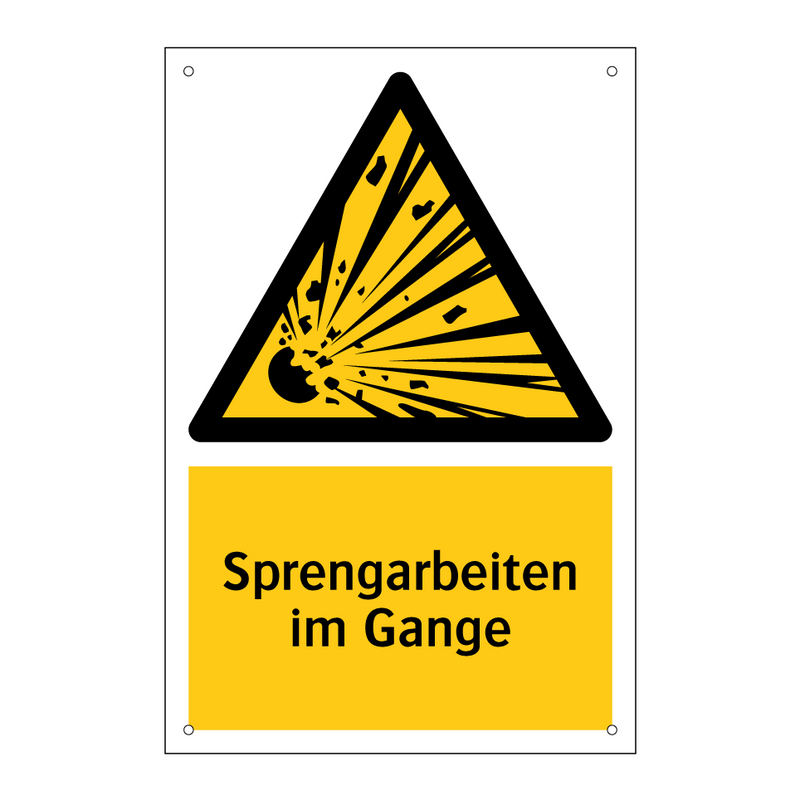 Sprengarbeiten im Gange