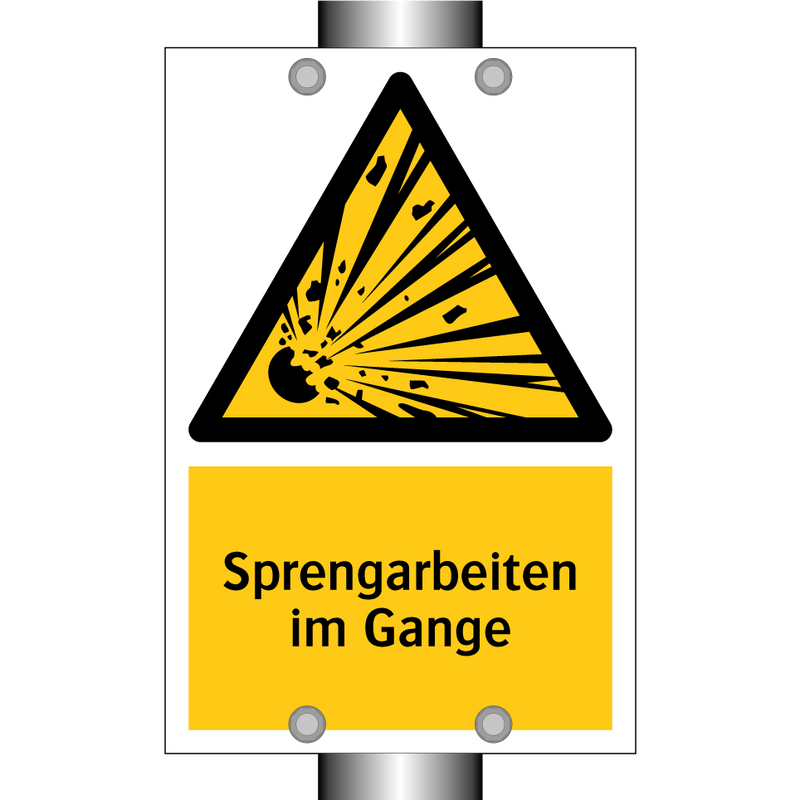 Sprengarbeiten im Gange