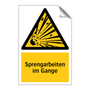 Sprengarbeiten im Gange