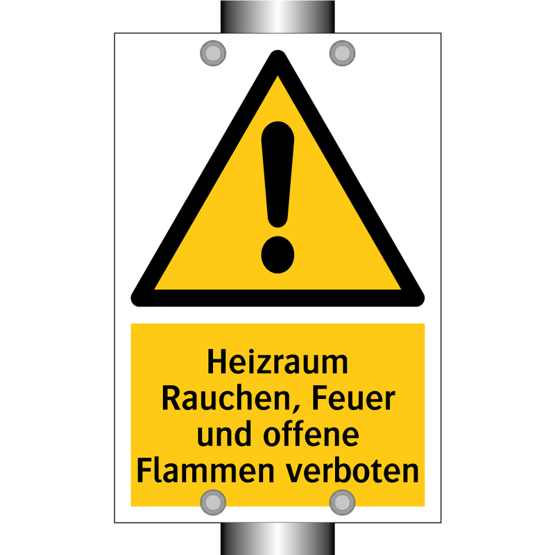 Heizraum Rauchen, Feuer und offene Flammen verboten