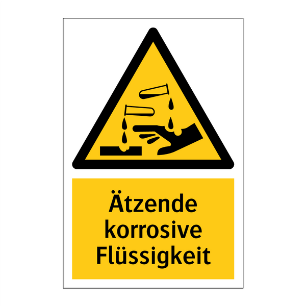 Ätzende korrosive Flüssigkeit