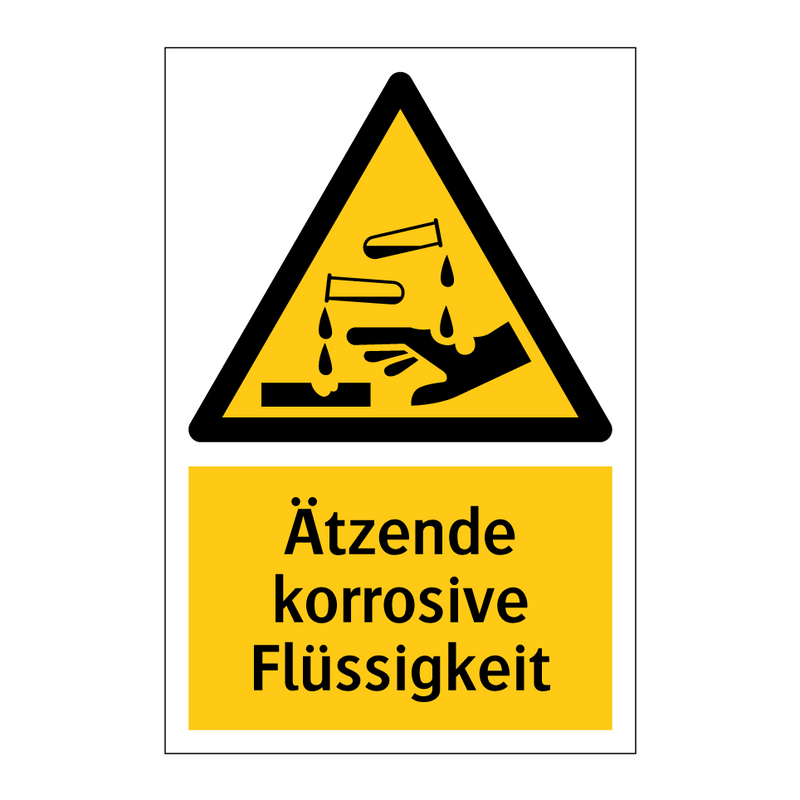 Ätzende korrosive Flüssigkeit