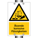 Ätzende korrosive Flüssigkeiten
