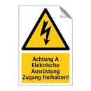 Achtung A Elektrische Ausrüstung Zugang freihalten!