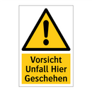 Vorsicht Unfall Hier Geschehen