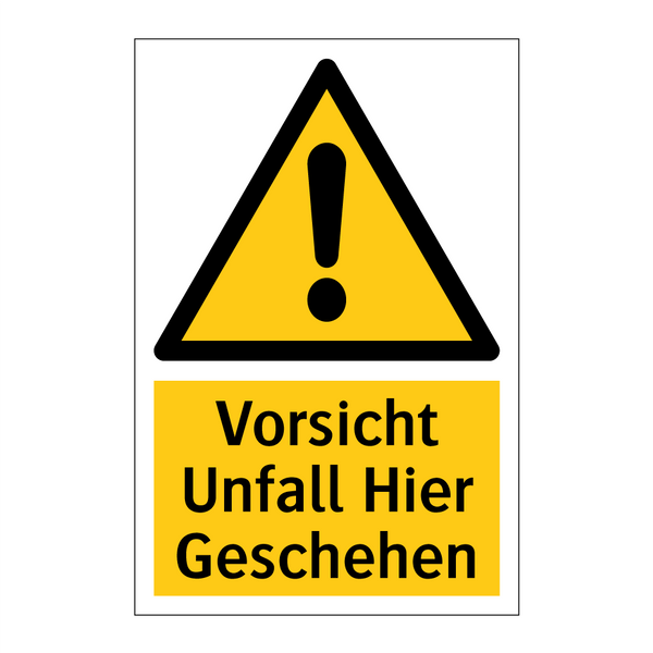 Vorsicht Unfall Hier Geschehen