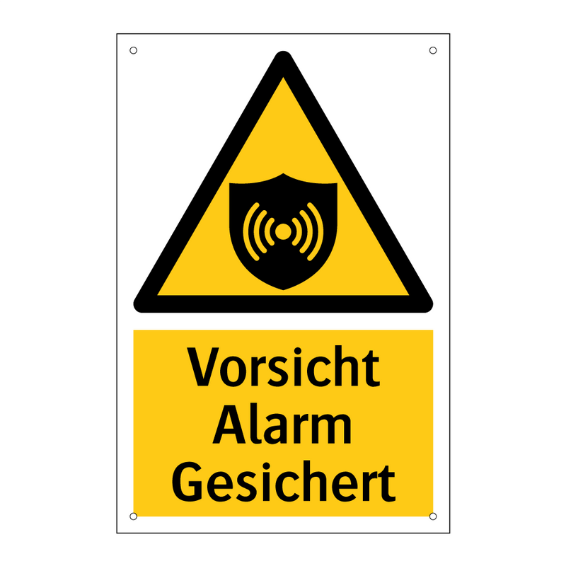 Vorsicht Alarm Gesichert