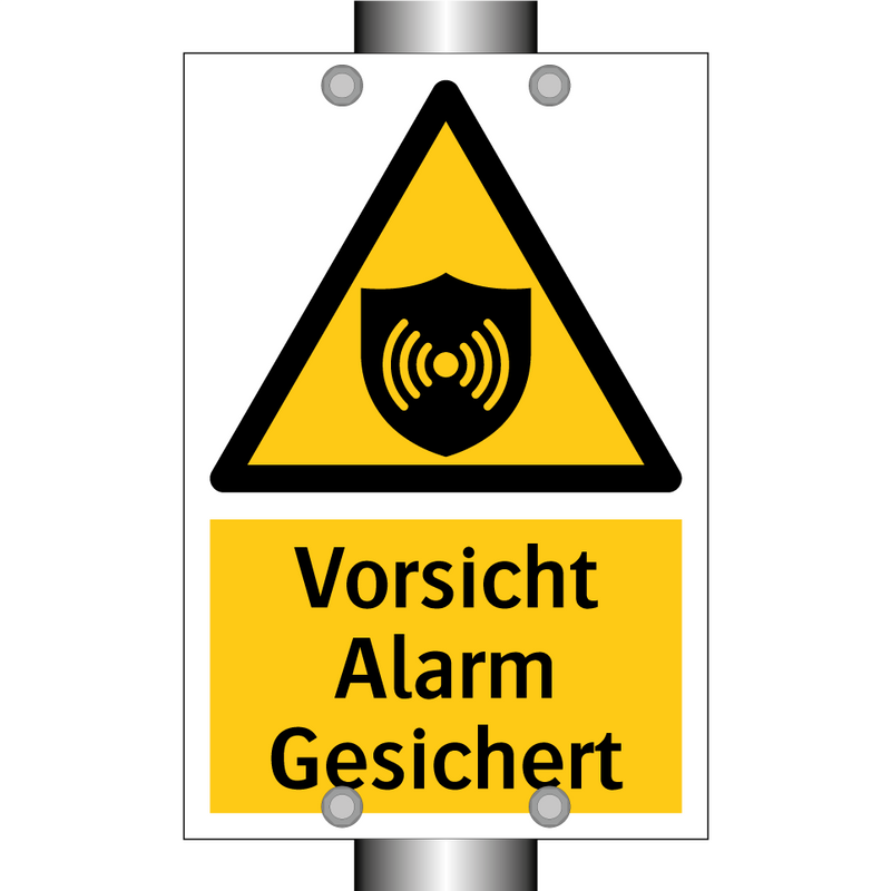 Vorsicht Alarm Gesichert