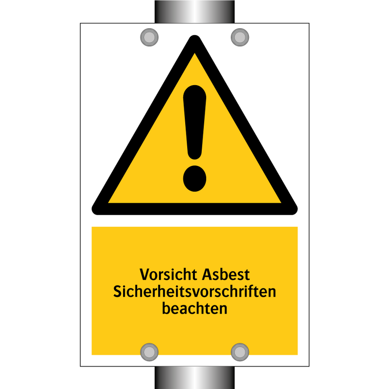 Vorsicht Asbest Sicherheitsvorschriften beachten