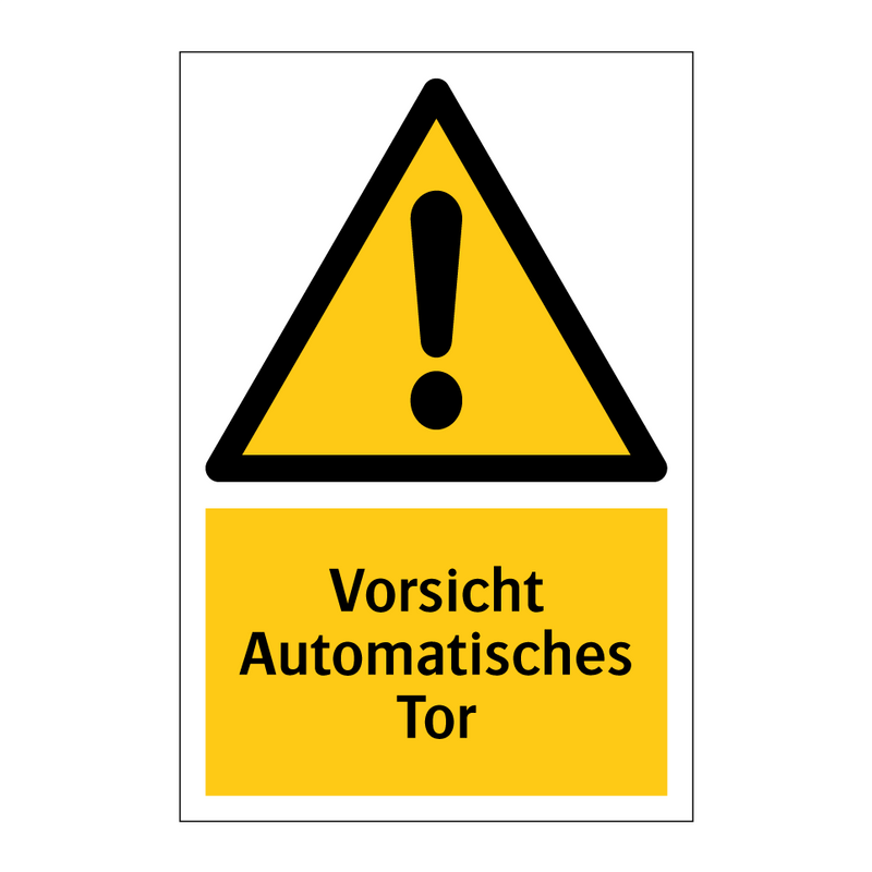 Vorsicht Automatisches Tor