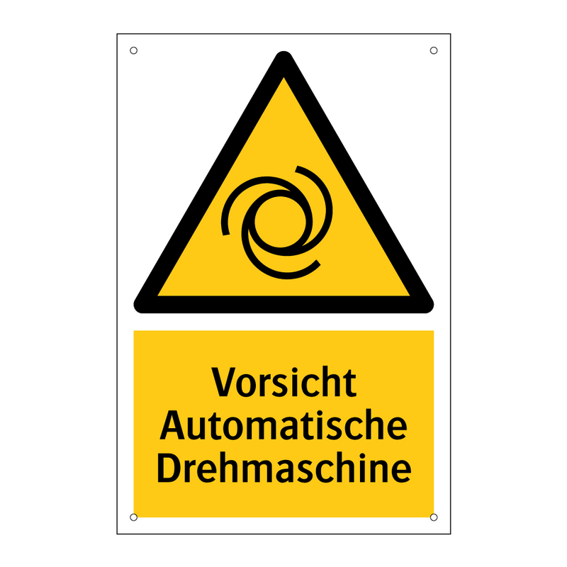 Vorsicht Automatische Drehmaschine