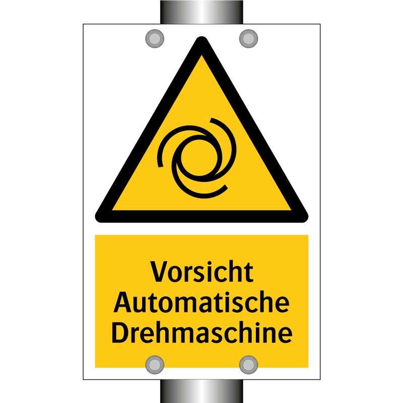Vorsicht Automatische Drehmaschine
