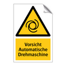 Vorsicht Automatische Drehmaschine