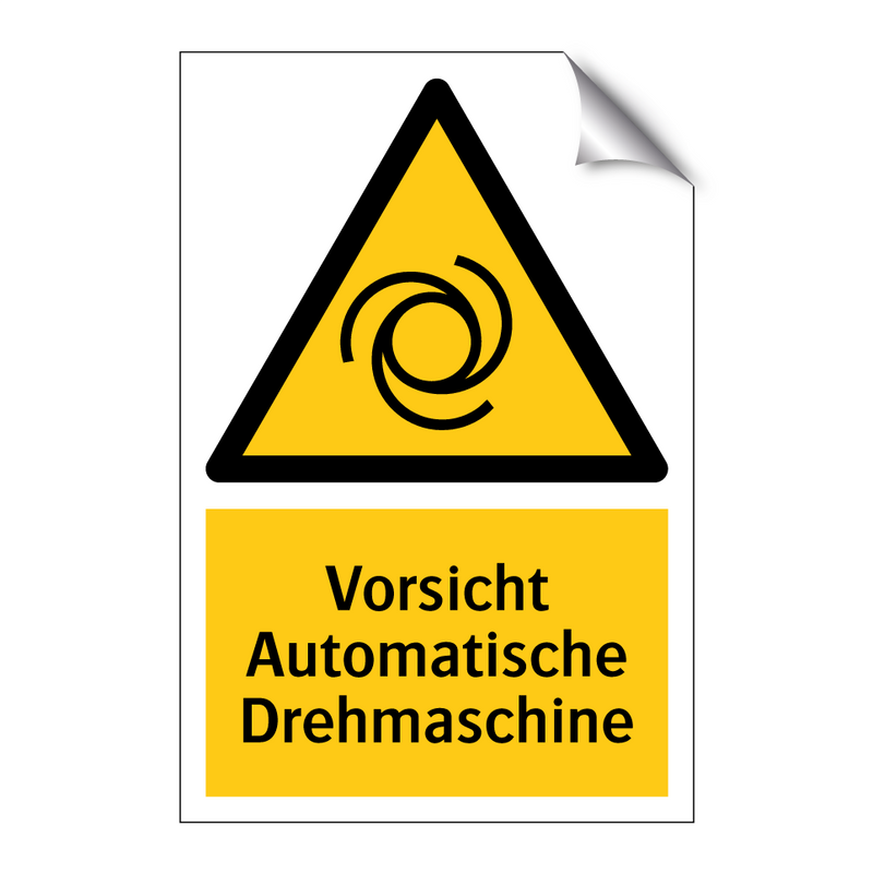 Vorsicht Automatische Drehmaschine