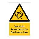 Vorsicht Automatische Drehmaschine