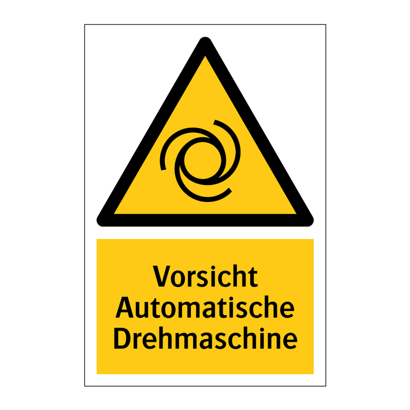 Vorsicht Automatische Drehmaschine