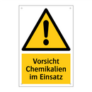 Vorsicht Chemikalien im Einsatz