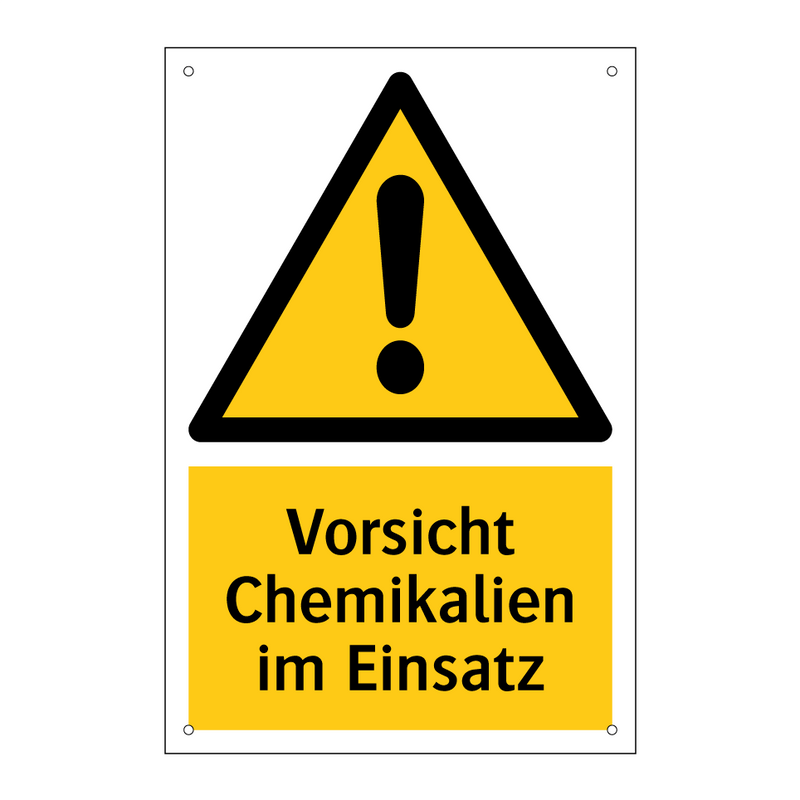 Vorsicht Chemikalien im Einsatz