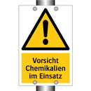 Vorsicht Chemikalien im Einsatz