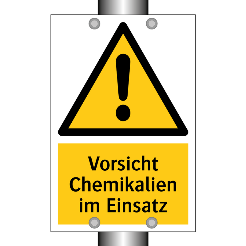 Vorsicht Chemikalien im Einsatz