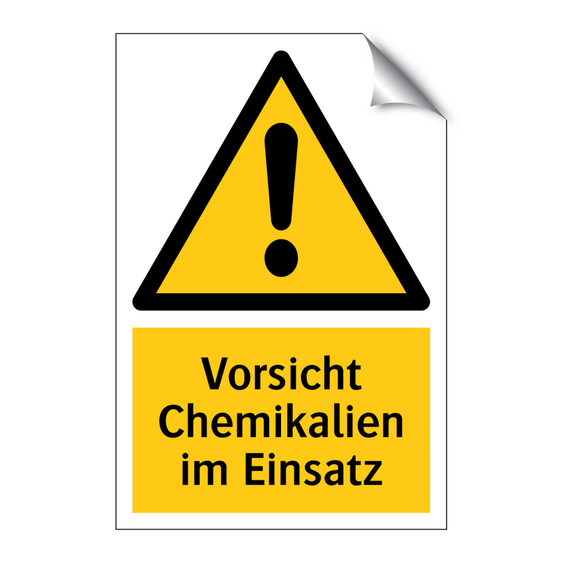 Vorsicht Chemikalien im Einsatz