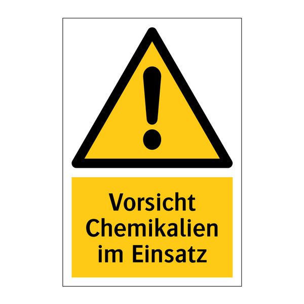 Vorsicht Chemikalien im Einsatz