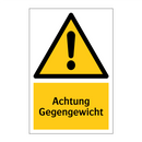 Achtung Gegengewicht
