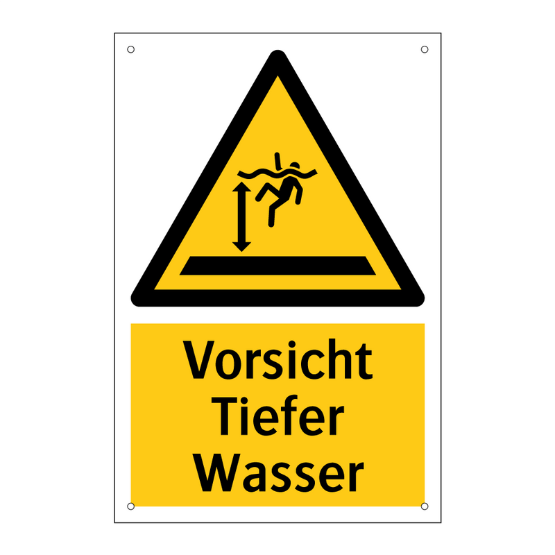Vorsicht Tiefer Wasser