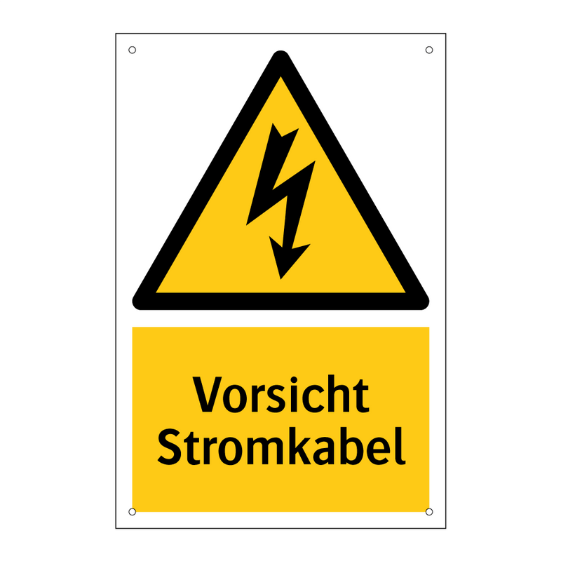 Vorsicht Stromkabel