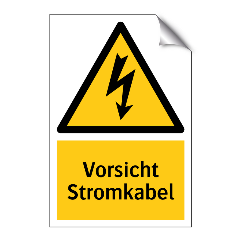 Vorsicht Stromkabel
