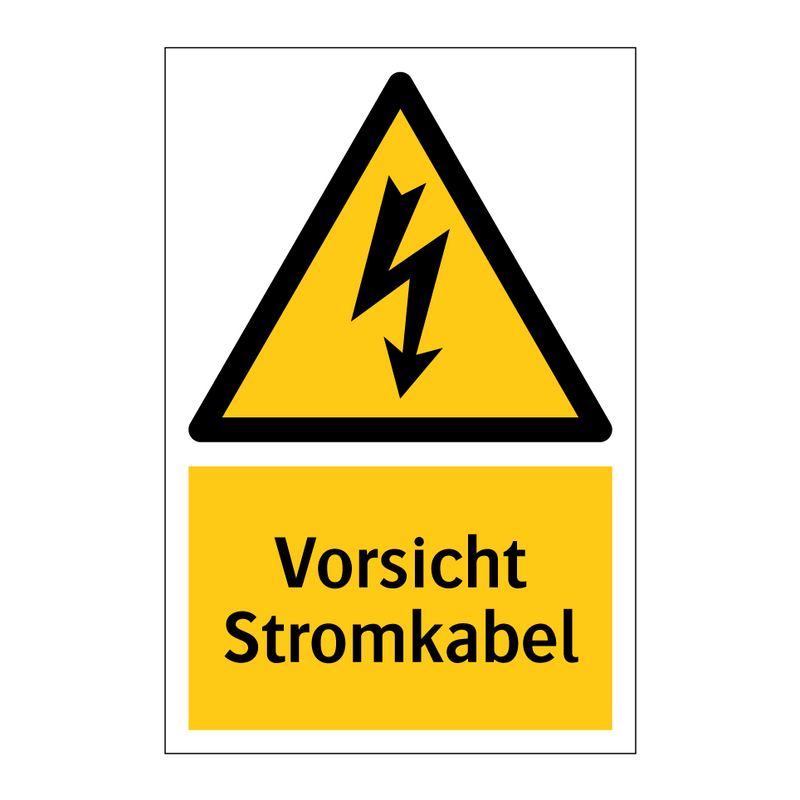 Vorsicht Stromkabel